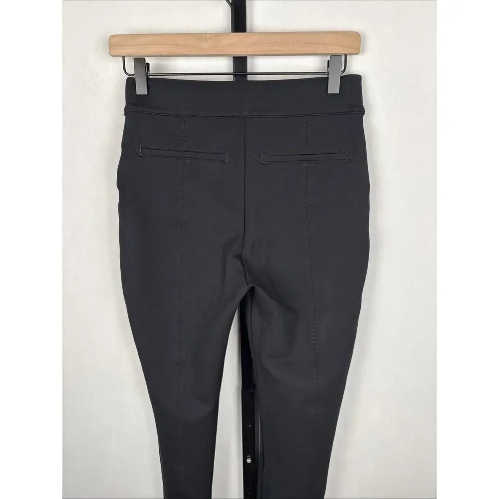 Spanx The Perfect Pant Ankle Sz Small Tall Back Seam Black Ponte Pull On Stretch - Picture 7 of 11